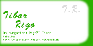 tibor rigo business card